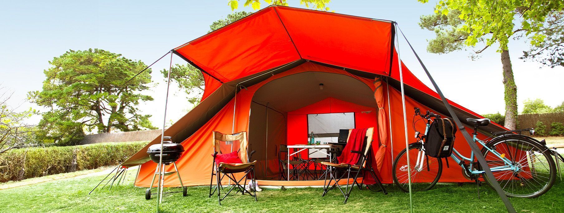 Renting a store camping tent